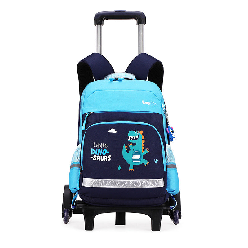 ⭐ Mochila Escolar con Ruedas Desmontable – Estilo Coreano | 36–55L, Oxford Impermeable, Ligera y Transpirable | Para Niños y Niñas de Primaria