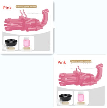 ⭐ Pistola de Burbujas para Niños 2 en 1 | Máquina de Burbujas + Ventilador | ABS Resistente, Colores Rosa/Oro/Negro | Ideal para Baño, Verano, Fiestas y Juegos