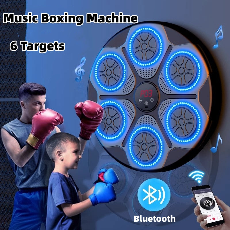 ⭐Máquina de Boxeo Musical con Luces RGB y Bluetooth | Entrenamiento en Casa, Velocidad Ajustable, Para Adultos y Niños | Kickboxing, Karate, Fitness