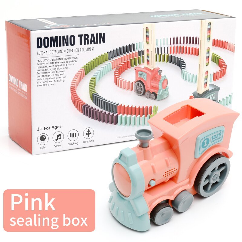 ⭐Tren Automático de Dominó para Niños | Juguete Educativo con 100 Piezas, Colocación Automática, Puzzle Infantil y Desarrollo Motor