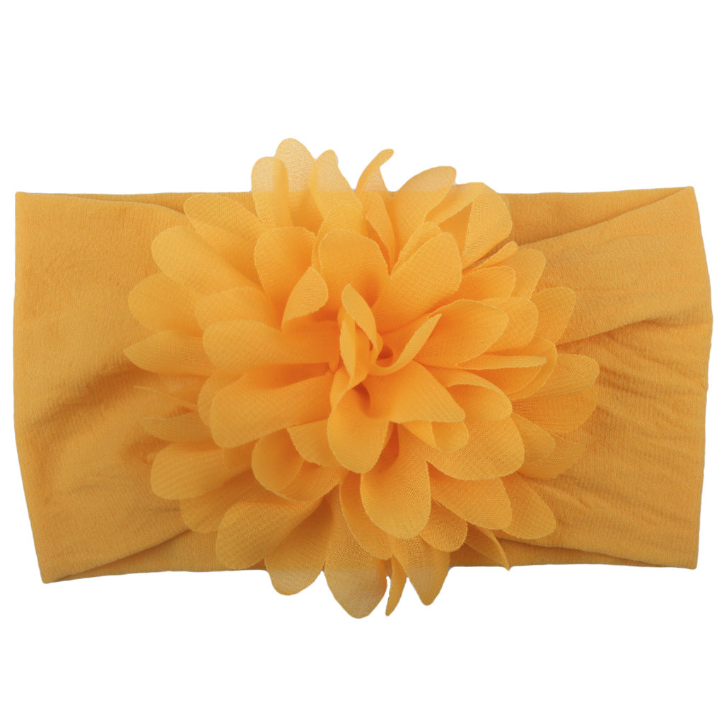 ⭐ Cinta para el Pelo de Bebé con Flor de Chifón | Accesorio Suave de Nylon, Hecho a Mano | Estilo Princesa, Varias Colores | Ideal para Sesiones de Fotos y Uso Diario