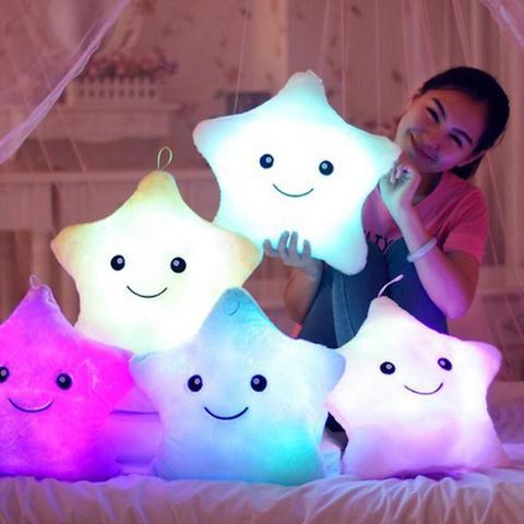 ⭐Cojín Luminoso Estrella LED para Niños | Almohada Suave con Luz de Colores | Peluche Decorativo 34 cm – Regalo Ideal