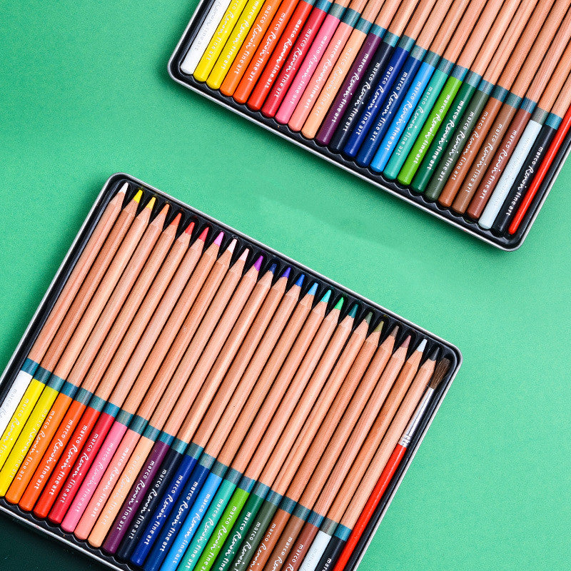 ⭐ Lápices de Colores Acuarelables Profesionales | 24 / 36 / 48 / 72 Colores | Mina 3.7 mm, Solubles en Agua, Caja Metálica – Ideal para Estudiantes, Artistas y Regalo