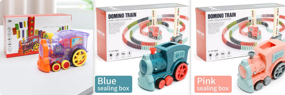 ⭐Tren Automático de Dominó para Niños | Juguete Educativo con 100 Piezas, Colocación Automática, Puzzle Infantil y Desarrollo Motor