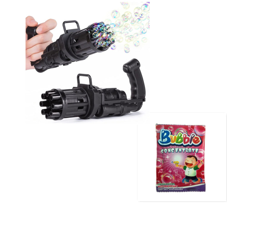 ⭐ Pistola de Burbujas para Niños 2 en 1 | Máquina de Burbujas + Ventilador | ABS Resistente, Colores Rosa/Oro/Negro | Ideal para Baño, Verano, Fiestas y Juegos