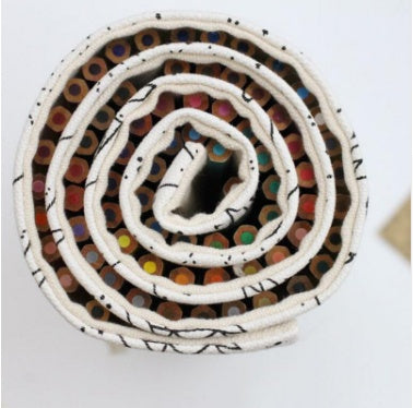 ⭐ Estuche Escolar Enrollado de Gran Capacidad | 36 / 48 / 72 Compartimentos | Lona Resistente | Ideal para Lápices, Rotuladores y Brochas – Diseño Constelación