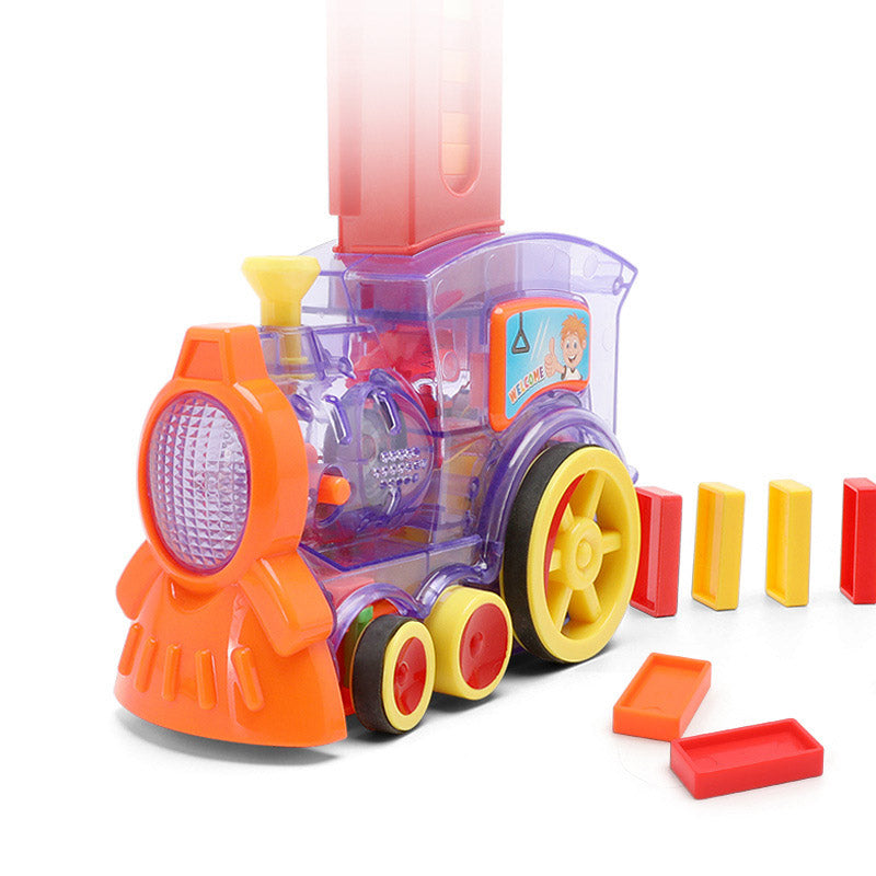 ⭐Tren Automático de Dominó para Niños | Juguete Educativo con 100 Piezas, Colocación Automática, Puzzle Infantil y Desarrollo Motor
