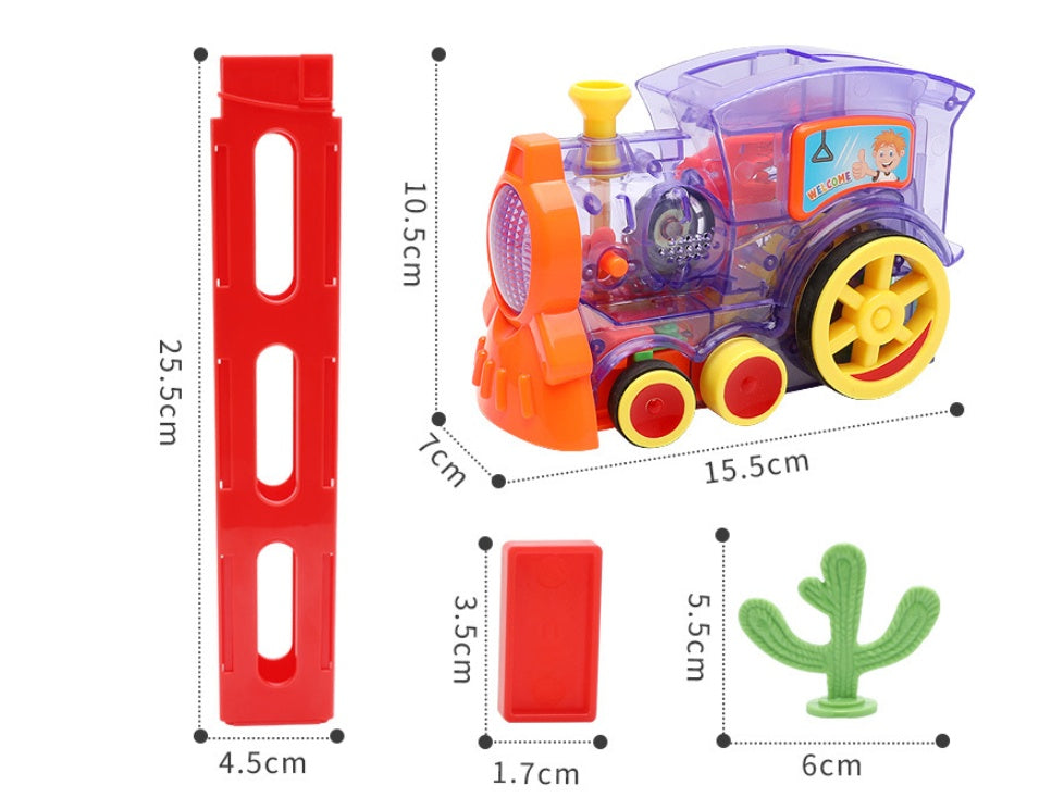 ⭐Tren Automático de Dominó para Niños | Juguete Educativo con 100 Piezas, Colocación Automática, Puzzle Infantil y Desarrollo Motor