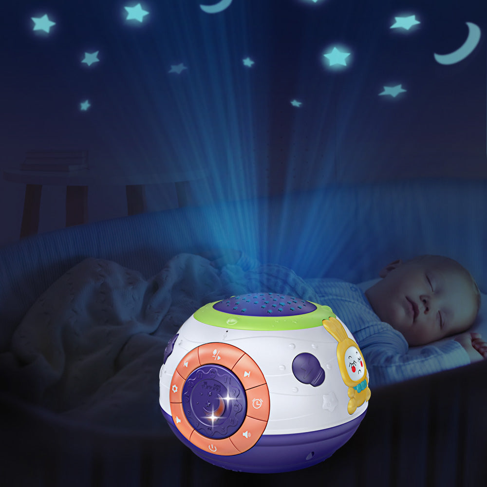 ⭐ Proyector de Luz Nocturna Cielo Estrellado para Niños | Música, Sonidos de Animales y Naturaleza, Piano y Nanás | 3 Colores, 4 Modos, Grabación y Reproducción