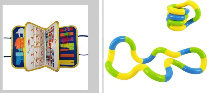 ⭐ Busy Book Montessori para Niños 1–5 Años | Libro Sensorial de Fieltro, Actividades de Vestir y Abotonar | Juguete Educativo Portátil, Viajes y Preescolar