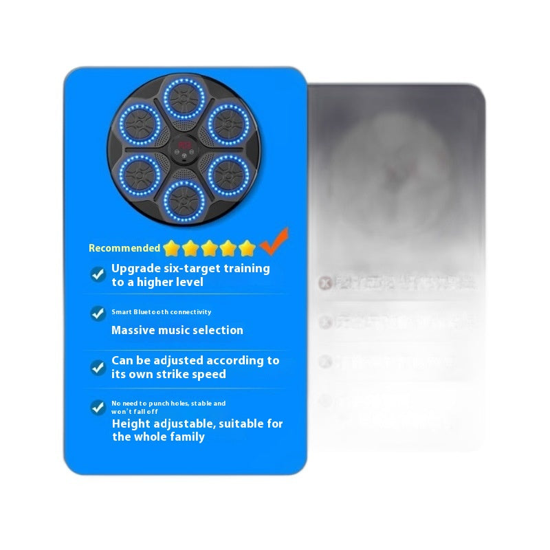 ⭐Máquina de Boxeo Musical con Luces RGB y Bluetooth | Entrenamiento en Casa, Velocidad Ajustable, Para Adultos y Niños | Kickboxing, Karate, Fitness