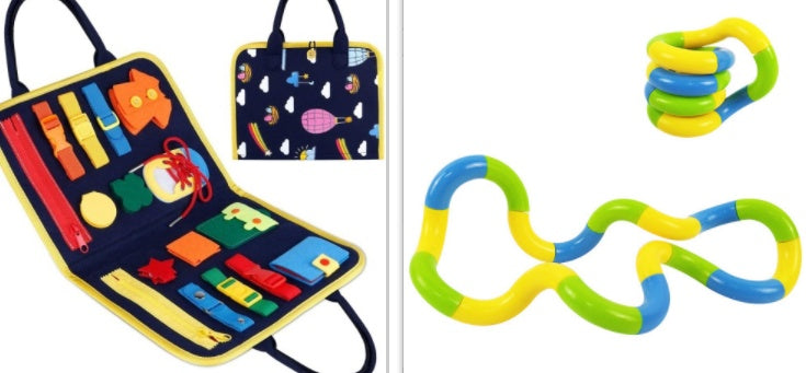 ⭐ Busy Book Montessori para Niños 1–5 Años | Libro Sensorial de Fieltro, Actividades de Vestir y Abotonar | Juguete Educativo Portátil, Viajes y Preescolar