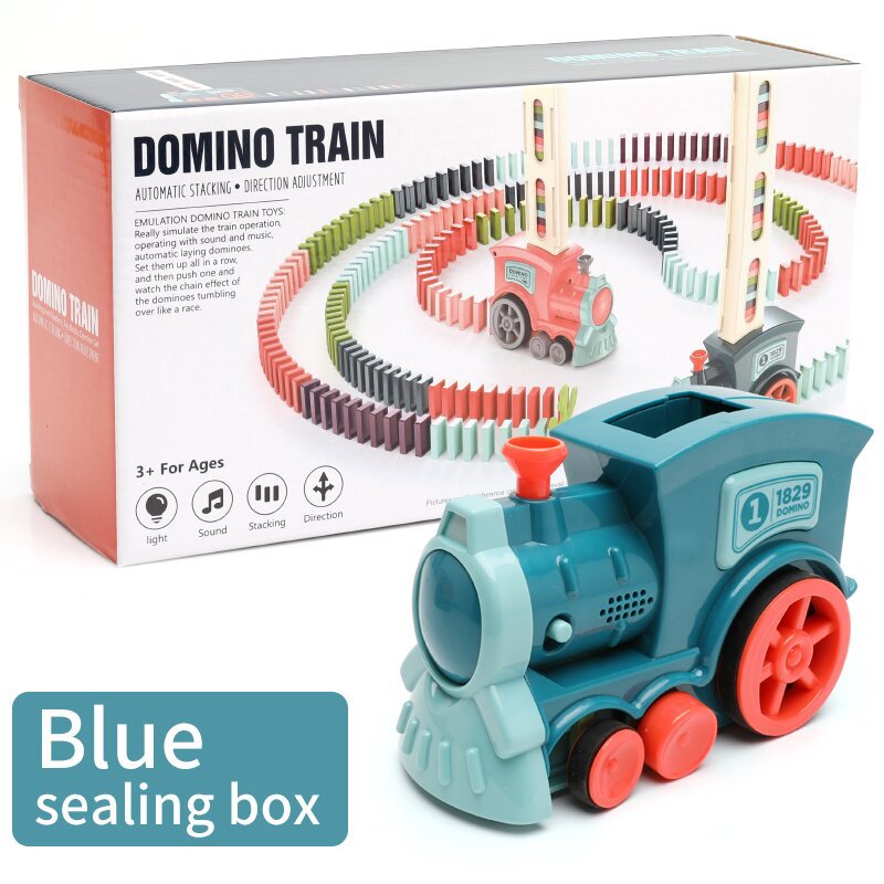 ⭐Tren Automático de Dominó para Niños | Juguete Educativo con 100 Piezas, Colocación Automática, Puzzle Infantil y Desarrollo Motor