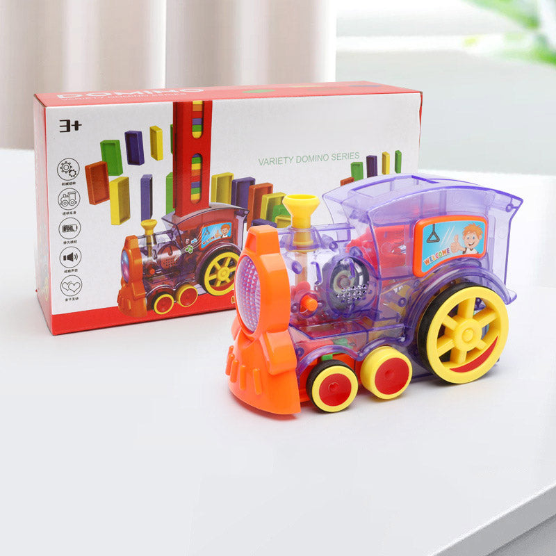 ⭐Tren Automático de Dominó para Niños | Juguete Educativo con 100 Piezas, Colocación Automática, Puzzle Infantil y Desarrollo Motor