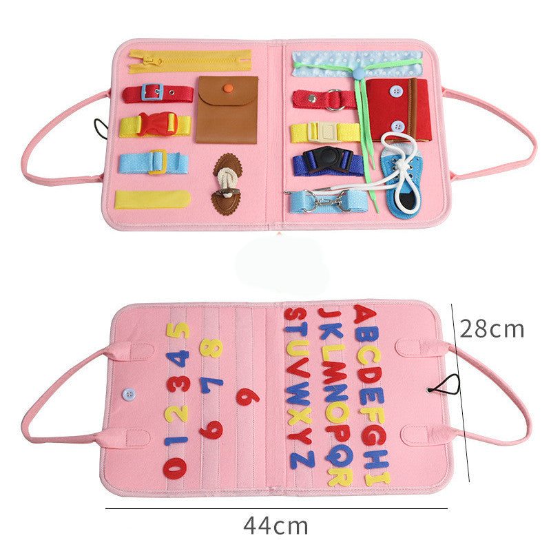 ⭐ Busy Book Montessori para Niños 1–5 Años | Libro Sensorial de Fieltro, Actividades de Vestir y Abotonar | Juguete Educativo Portátil, Viajes y Preescolar