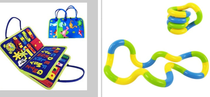 ⭐ Busy Book Montessori para Niños 1–5 Años | Libro Sensorial de Fieltro, Actividades de Vestir y Abotonar | Juguete Educativo Portátil, Viajes y Preescolar