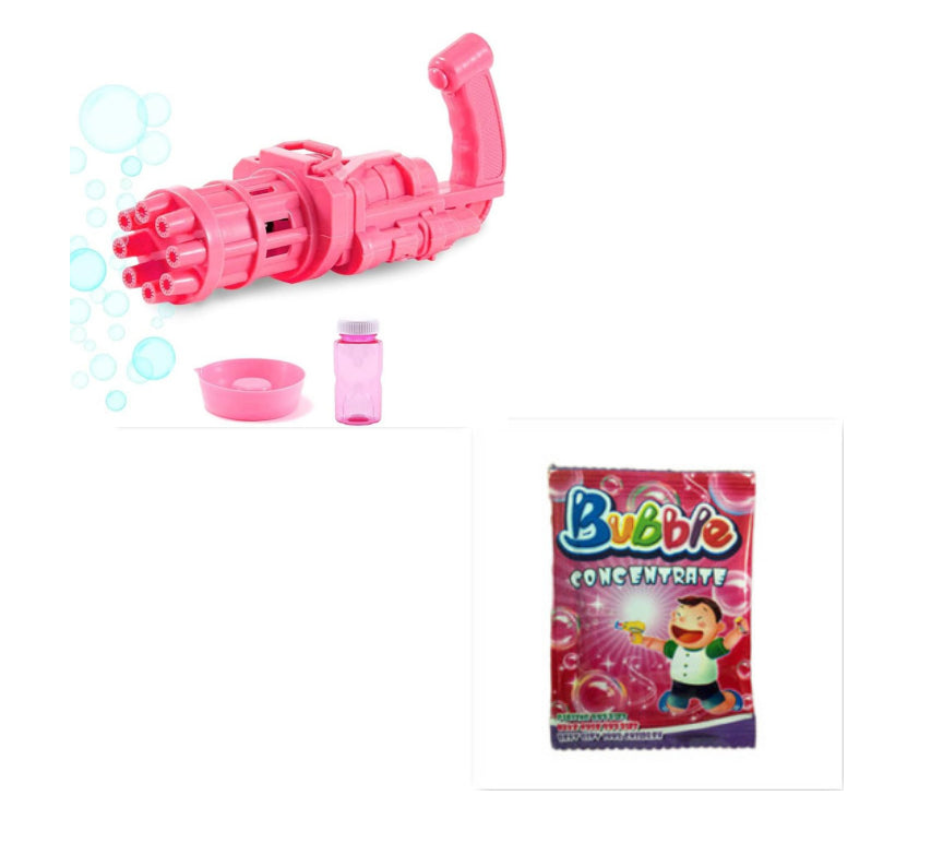 ⭐ Pistola de Burbujas para Niños 2 en 1 | Máquina de Burbujas + Ventilador | ABS Resistente, Colores Rosa/Oro/Negro | Ideal para Baño, Verano, Fiestas y Juegos